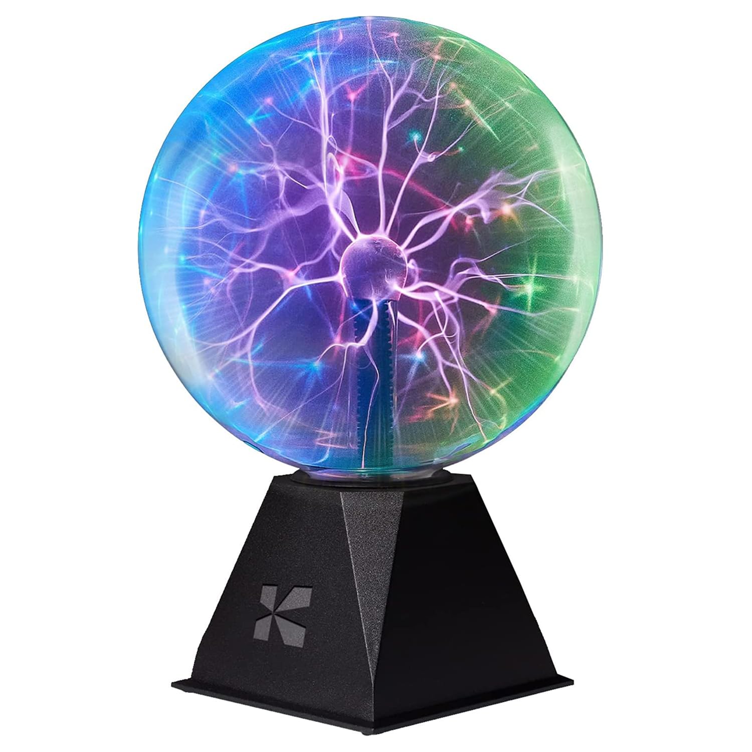 Photo 1 of Katzco Colorful Plasma Ball - 8 Inch Static Electricity in a Vacuum Pressurized Glass Globe - Multicolored, Nebula, Thunder Lightning, Plug-in for Parties, Decorations, Prop, Home, STEM