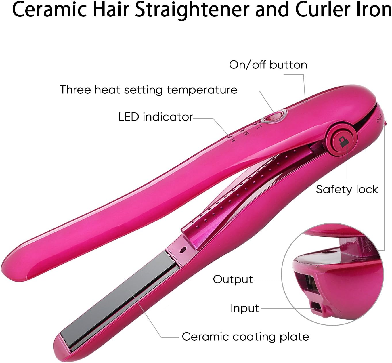 gggdd cordless hair straightener