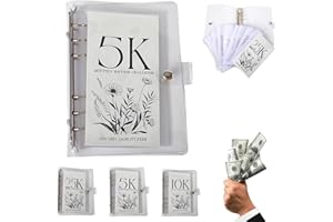 12-Month Envelopes Money Saving Challenge Binder,Savings Challenge Binder, Savings Challenges Book with Envelopes to Save 2.5