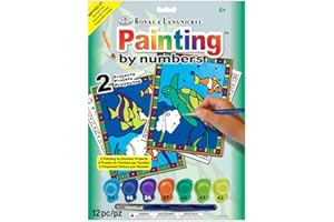 ROYAL & LANGNICKEL Royal Brush My First Paint By Number Kit 8.75 by 11.375-Inch-Sea Turtle and Fish, 2/projects(422094)