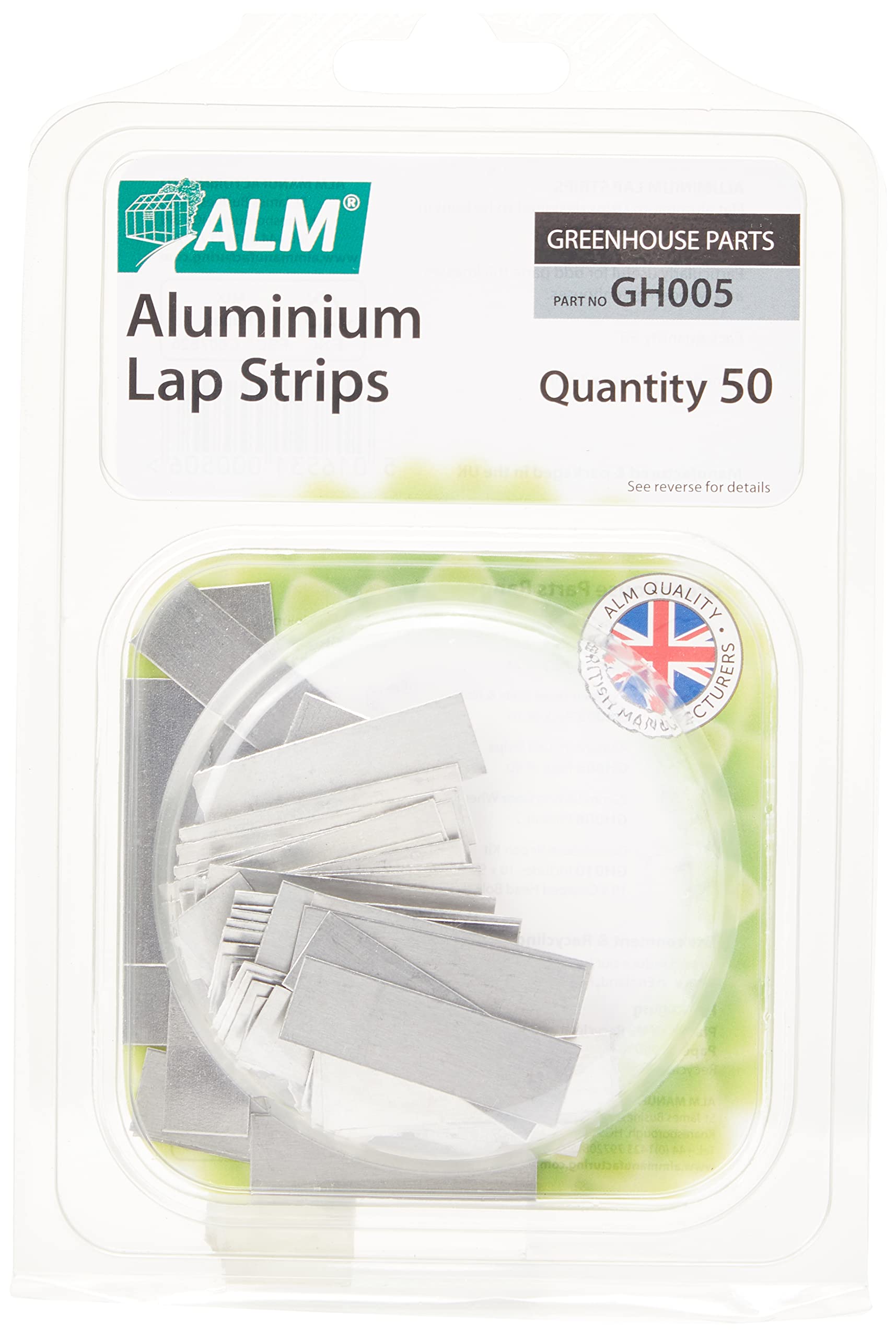 ALM GH005 Flat Aluminium Lap Strip,40mm L x 12mm W