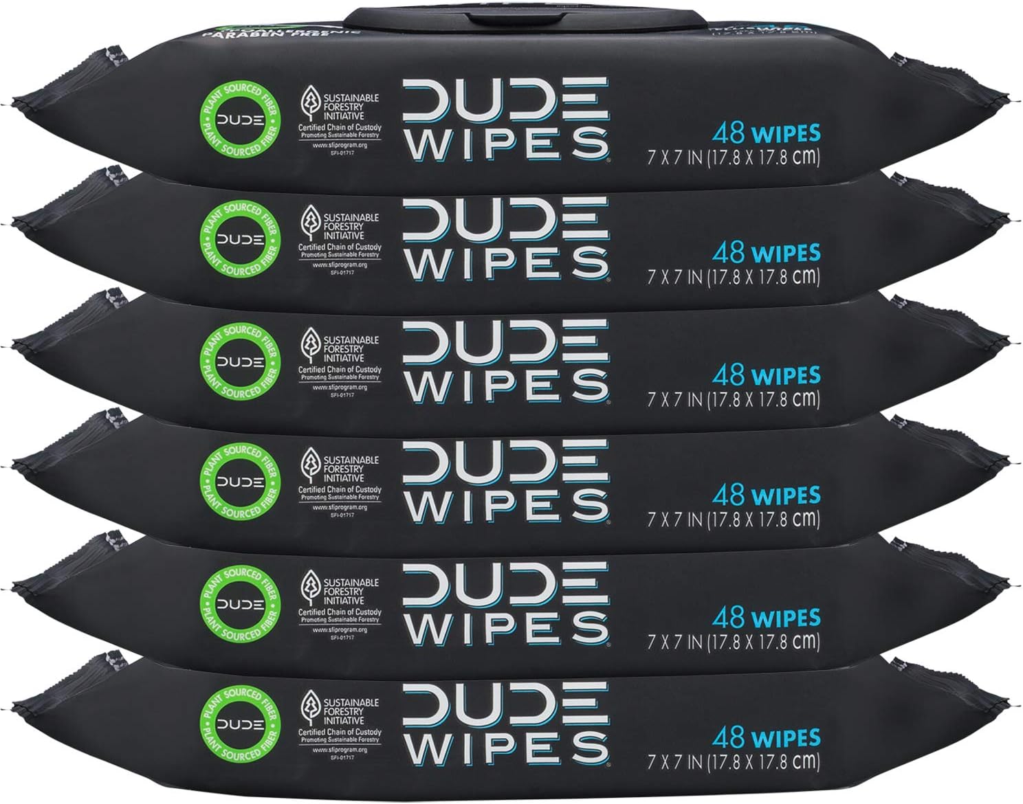 DUDE Wipes Flushable Wipes, Unscented with VitaminE & Aloe, 100