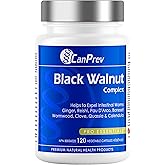 CanPrev - Black Walnut Complex, 120 Vegan Capsules - Black Walnut Supplement for Digestive Health, Stomach Pain Relief, Indig