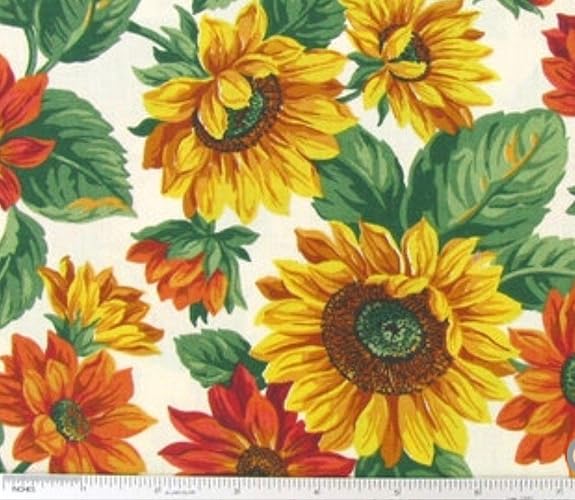 Sunflower Cotton Quilting Fabric by the Half Yard 44 wide x