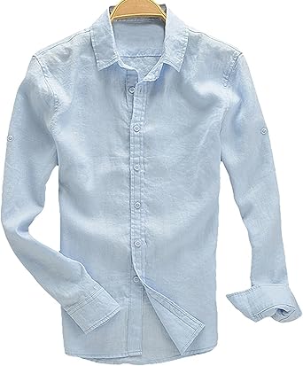 white fitted linen shirt