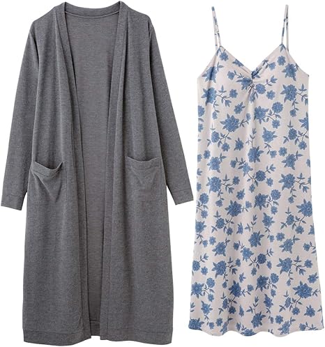 Amazon ピーチ ジョン パデットラウンジワンピセット レディース ヘザーチャコール 日本 M L 日本サイズm L相当 ルームワンピース ネグリジェ 通販