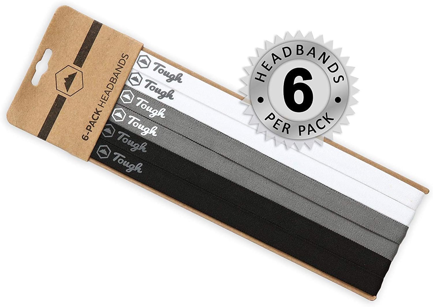 Elastic Thin Sports Headbands - Athletic Non Slip Skinny Headbands for Women, Men, Boys, Girls & Kids - 6 Pack Silicone Grip Hairband Mini Sweat Band - Stays in Place, Stylish, & Great for Working Out : Clothing