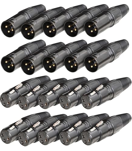 Amazon.com: Neutrik NC3MXX-BAG 3-Pin XLRM Cable Connector, Black