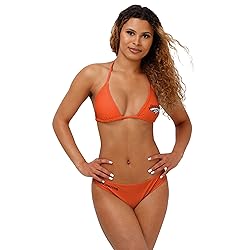 FOCO Denver Broncos NFL Womens Solid Logo Bikini Top
