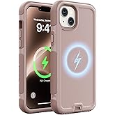 Follaroma for iPhone 14 Plus Case, Compatible with MagSafe, Heavy Duty Shockproof Protective Phone Case, Anti-Drop Protection, Dual Layer Magnetic Phone Cover for iPhone 14 Plus, 6.7", Light Brown