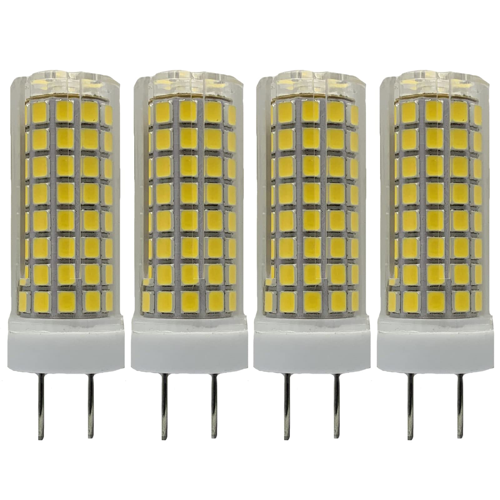 Photo 1 of Lxcom Lighting G8 LED Bulb 10W Ceramic Corn Light Bulbs(4 Pack)-2835 SMD 102 LEDs 100W Halogen Bulb Replacement 4000K Natural White 1000LM G8 Base for Kitchen Under Cabinet Counter Lighting Puck Light