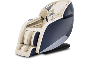 MassaMAX 2024 Full Body Massage Chair with SL Track, Zero Gravity, Yoga Stretching, Shiatsu, Heat, Foot Roller, Touch Screen, Bluetooth (MD908-Blue)