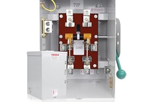 MUJURUR 200A Generator Transfer Switch,48000W General-Duty Double-Throw Safety Switch,120/240-Volt Transfer Switch,Stronger Stability Manual Transfer Switch,Meeting NEMA 3R Standards for Outdoor and Indoor