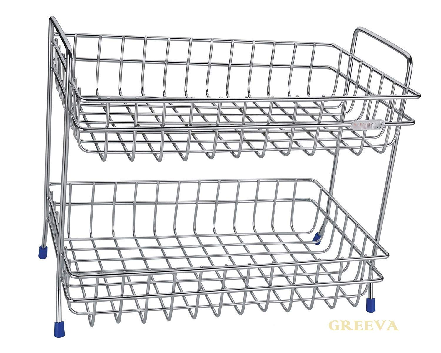 Greeva Stainless Steel 2 Layer Fruit And Vegetable Basket