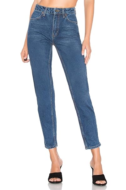 H HIAMIGOS Frauen Vintage Hohe Taille Relaxed Tapered Mom Boyfriend Jeans
