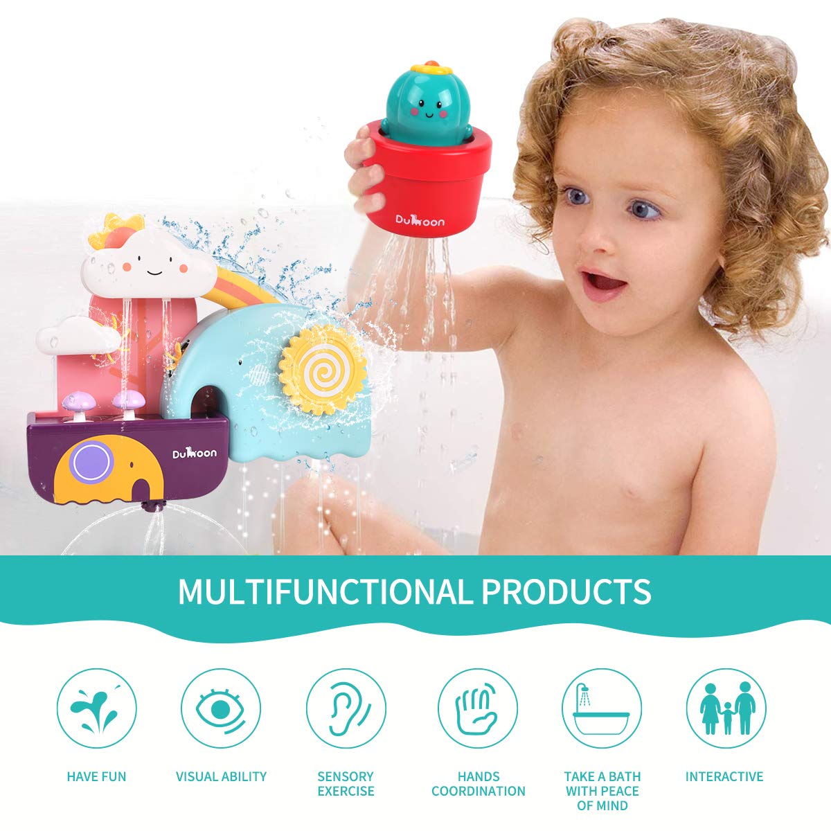 moonvvin rainbow bath toy