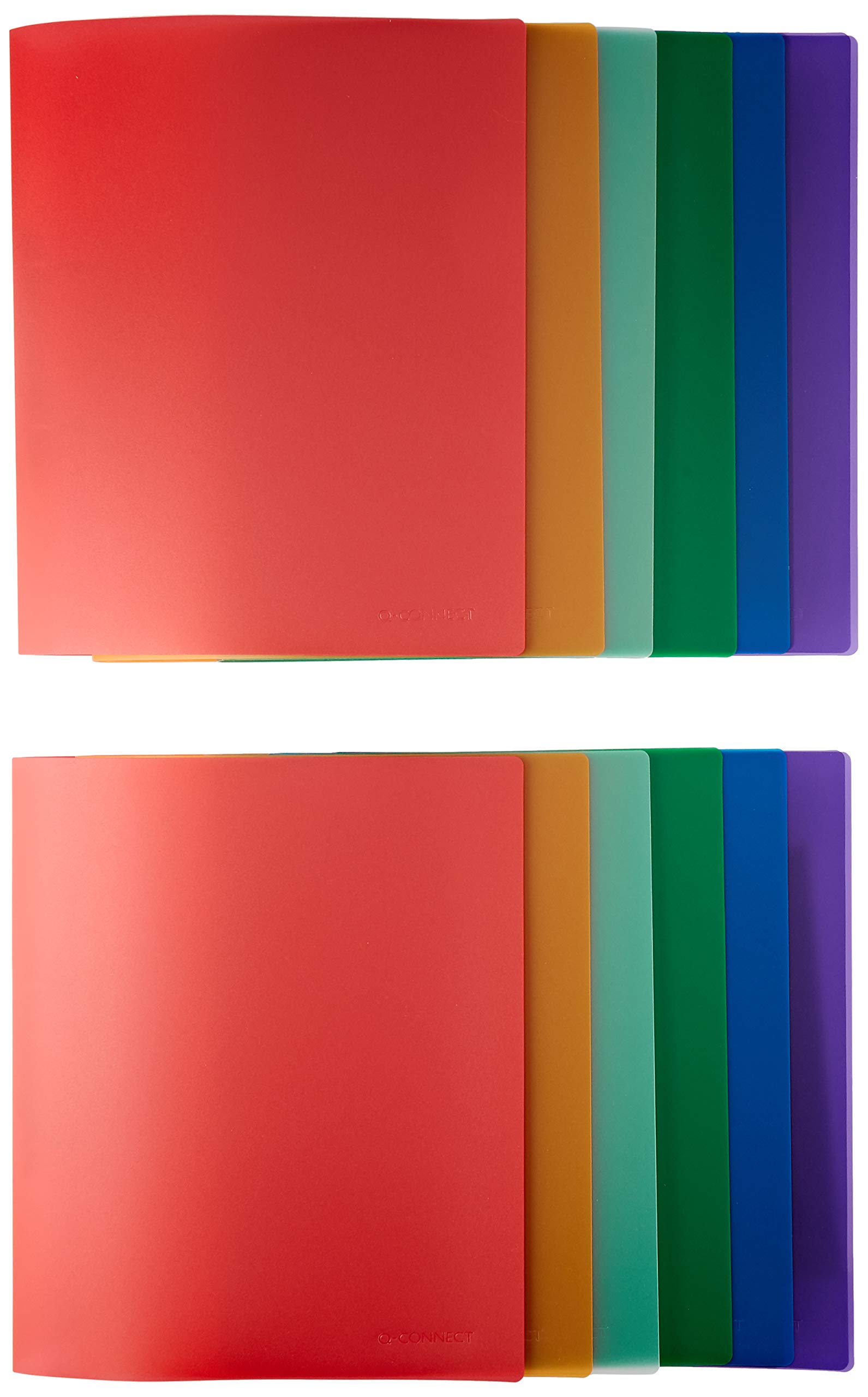 Q-Connect 2 Ring Binder Frosted A4 Assorted (12 Pack)
