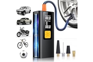 AJBLG Tire Inflator Portable Air Compressor, 150 PSI & 20000mAh Portable Air Pump for Car Tires, 3X Faster Cordless Tire Inflator with Digital Pressure Gauge, Bike Pump for Car, Motorcycle, Bicycle, Ball