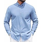 COOFANDY Mens Long Sleeve Button Down Shirt Casual Untucked Shirts for Men Oxford Dress Shirts