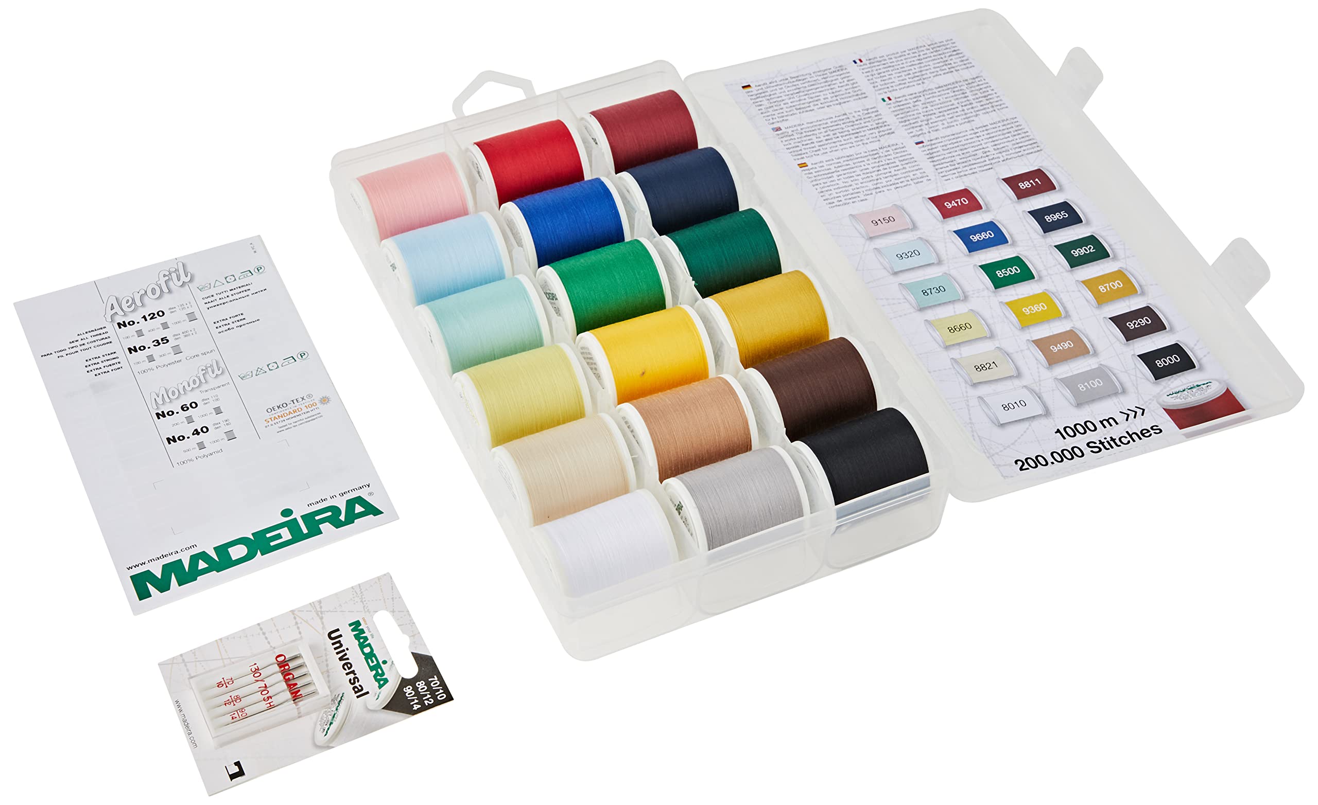 Madeira 91268063 SmartBox Aerofil 120 18 Spool Set, 1100 yd