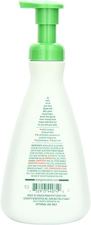 seventh generation foaming baby shampoo