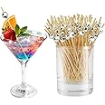 DecorWoo 100 Pcs Cocktail Picks, Disco Ball Decorative Toothpicks for Appetizers, Silver Cocktail Skewers for Appetizers, Woo