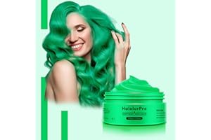HaiolorPro Green Hair Color Wax Temporary Washable, Green Temporary Hair Colour for Kids, Temporary Hair Dye for Parties or C