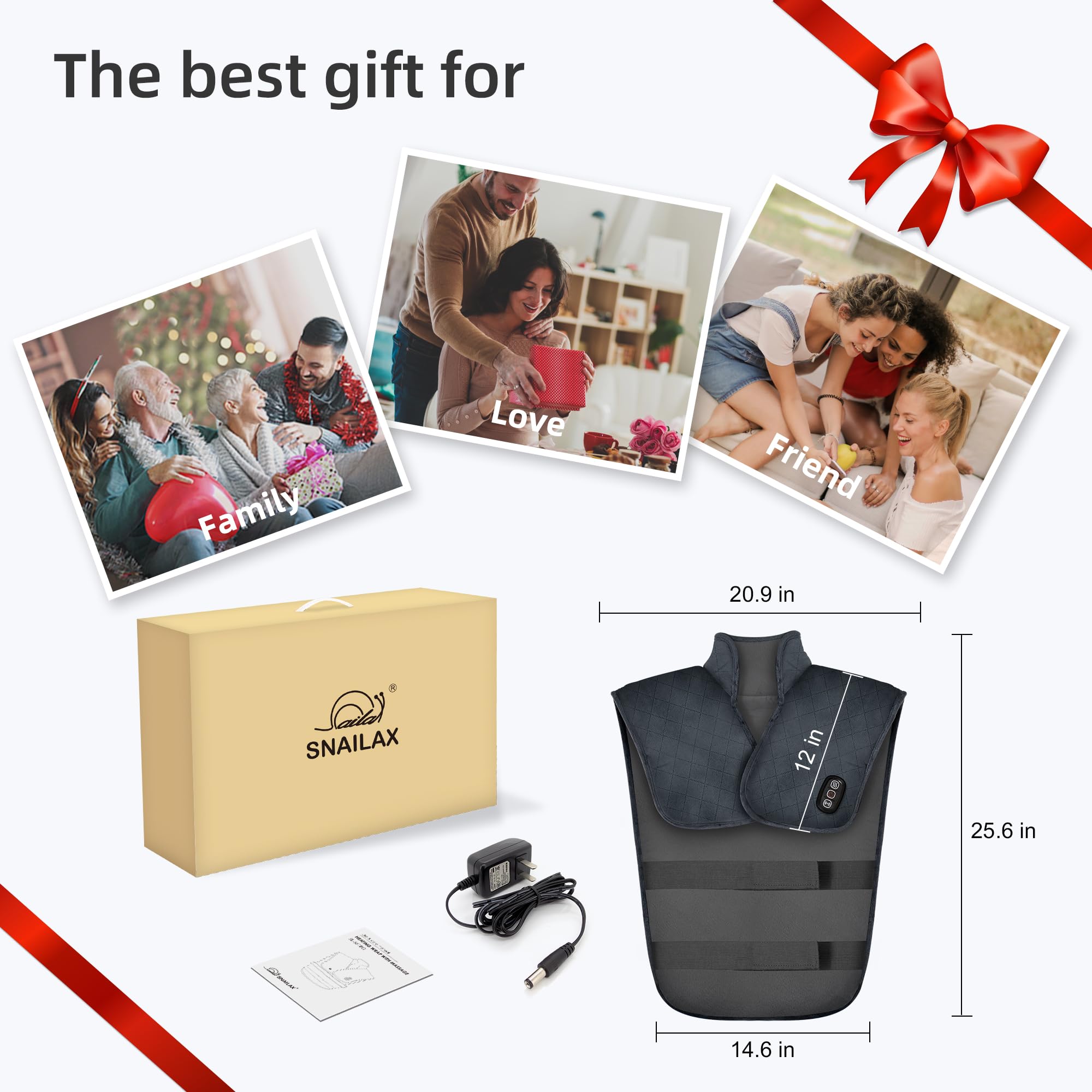 Heating Pad for Neck and Shoulders,Weighted Wearable Wrap Around