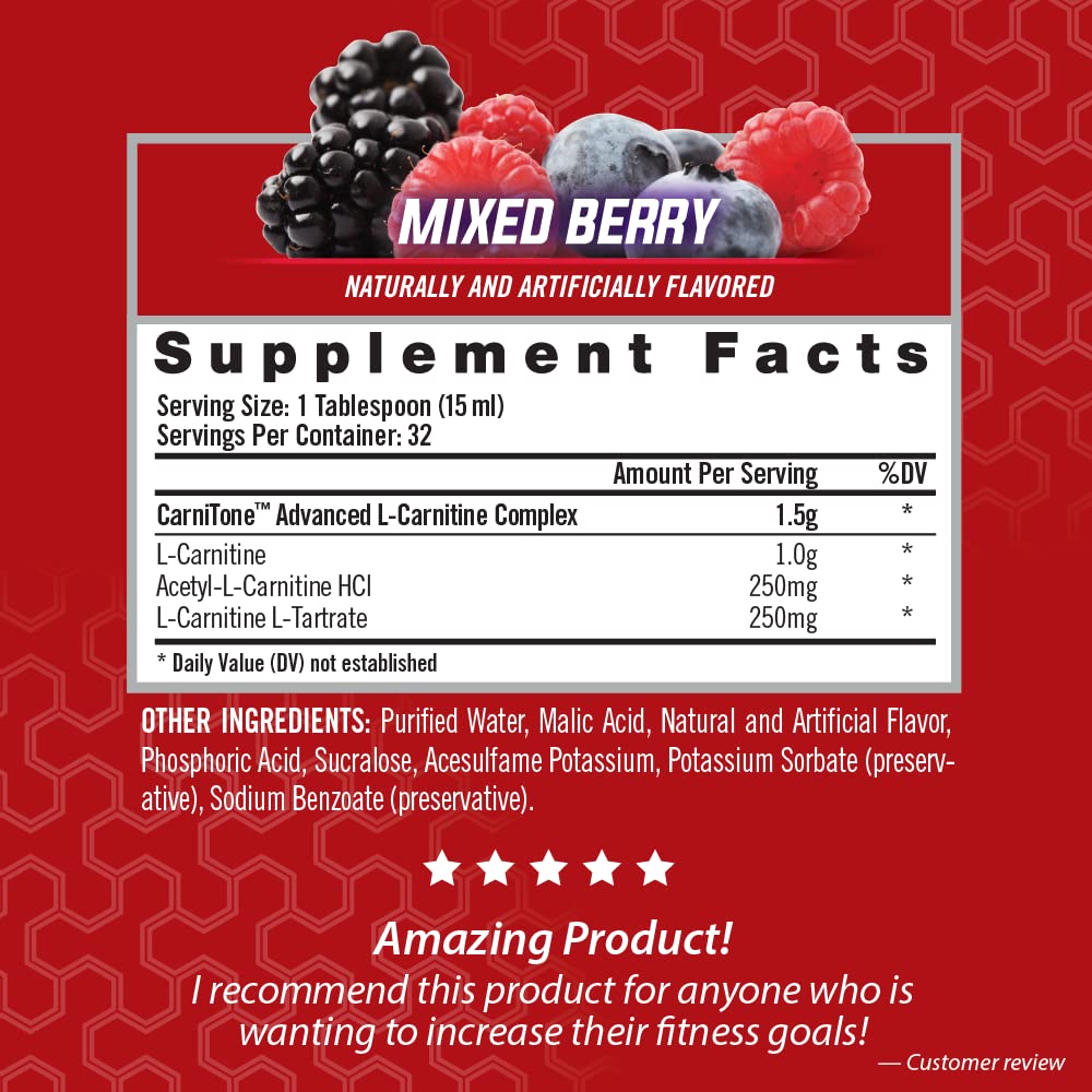 iSatori L-Carnitine LS3 1500, Triple-Blend Liquid L Carnitine Supplement, with Acetyl & Tartrate, Stimulant Free, Low Calories, Sugar & Gluten Free, Keto-Friendly, Mixed Berry Flavor (32 Servings)