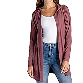 FITKICKS Everywear Lightweight Cardigan Relaxed Hooded Tunic Sweater with Deep Side Pockets Cardigan for Women, Girls