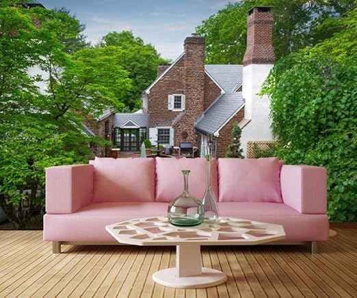 Atr Grandes Murales Casas Fuentes Mansion Diseno Arboles