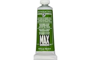 Grumbacher Max Water Miscible Oil Paint, 37ml/1.25 oz, Chromium Oxide Green Opaque