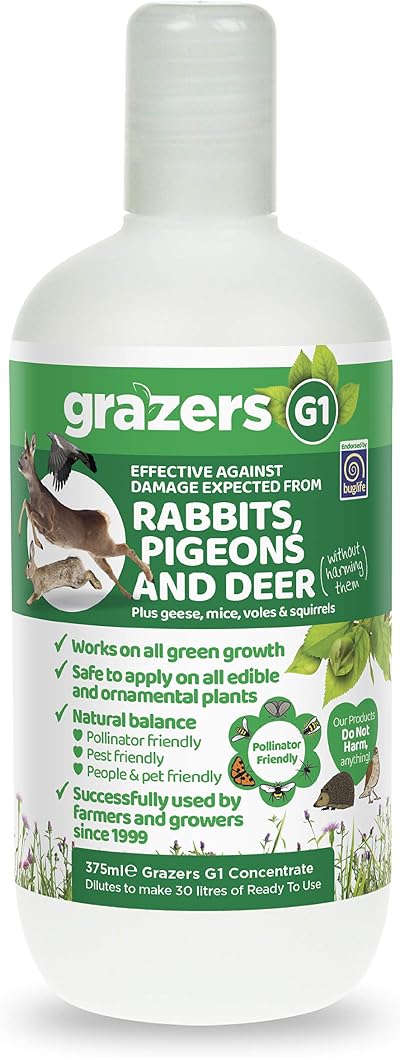 Grazers G1 Concentrate 750ml Deterrent for Rabbits Birds Deer up to 2000m2