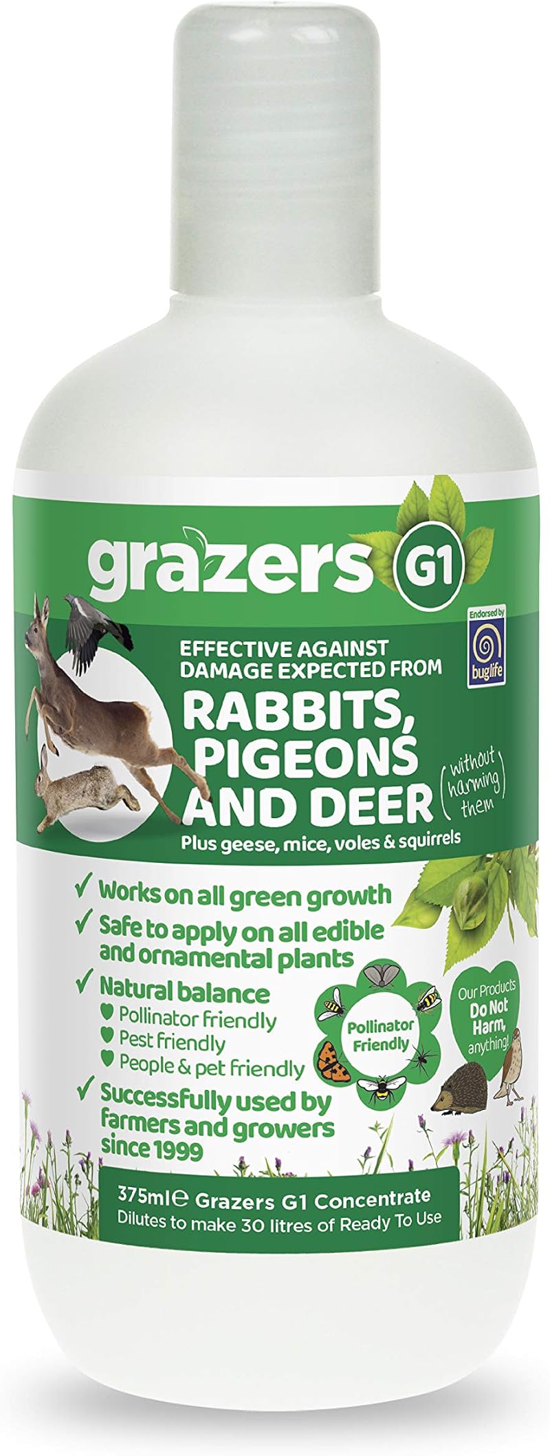 Grazers G1 Concentrate 750ml Deterrent for Rabbits Birds Deer up to 2000m2