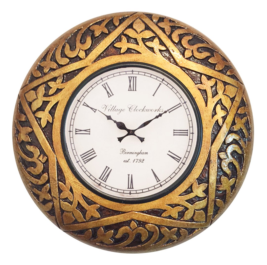 Buy RoyalsCart Handcrafted Wooden Analog Wall Clock Online at Low