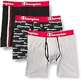 Champion mens Everyday Cotton Stretch Boxer Briefs 3-pack