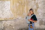 Beco Toddler Carrier 100% Cotton Extra Wide Seat Front-Carry Backpack Grey view 2
