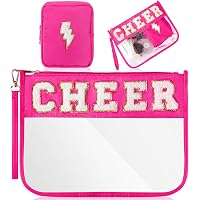 Aliceset Kosmetiktaschen-Set (12 Stück) – Transparent Mit Chenille-Buchstaben, Reißverschluss, 30x22 Cm