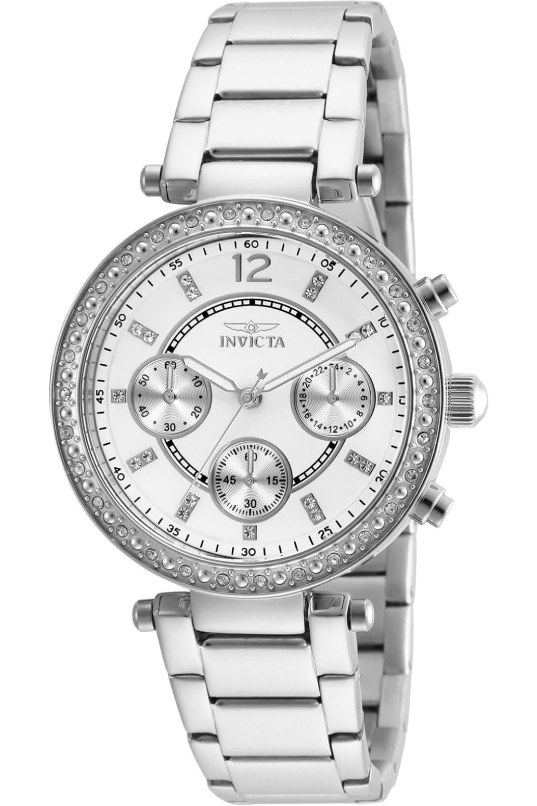 Invicta 21386 Angel Women's Wrist Watch Stainless Steel Quartz White Dial