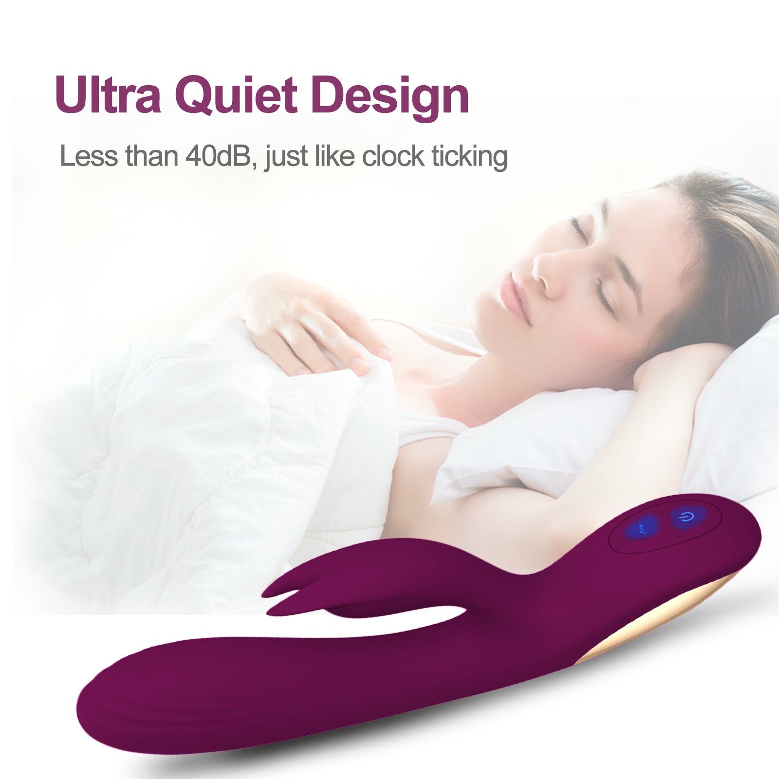 Silicone Rabbit G-Spot Vibrator, Tracy\'s Dog 10 Speed Waterproof Vibrating Massager Rechargeable Vagina Clitoral Stimulator Adult Sex Toy for Women Lesbian