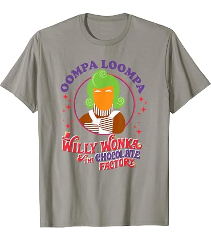 Amazon.com: WILLY WONKA Adults T-Shirt | Black Oompa Loompa Dance