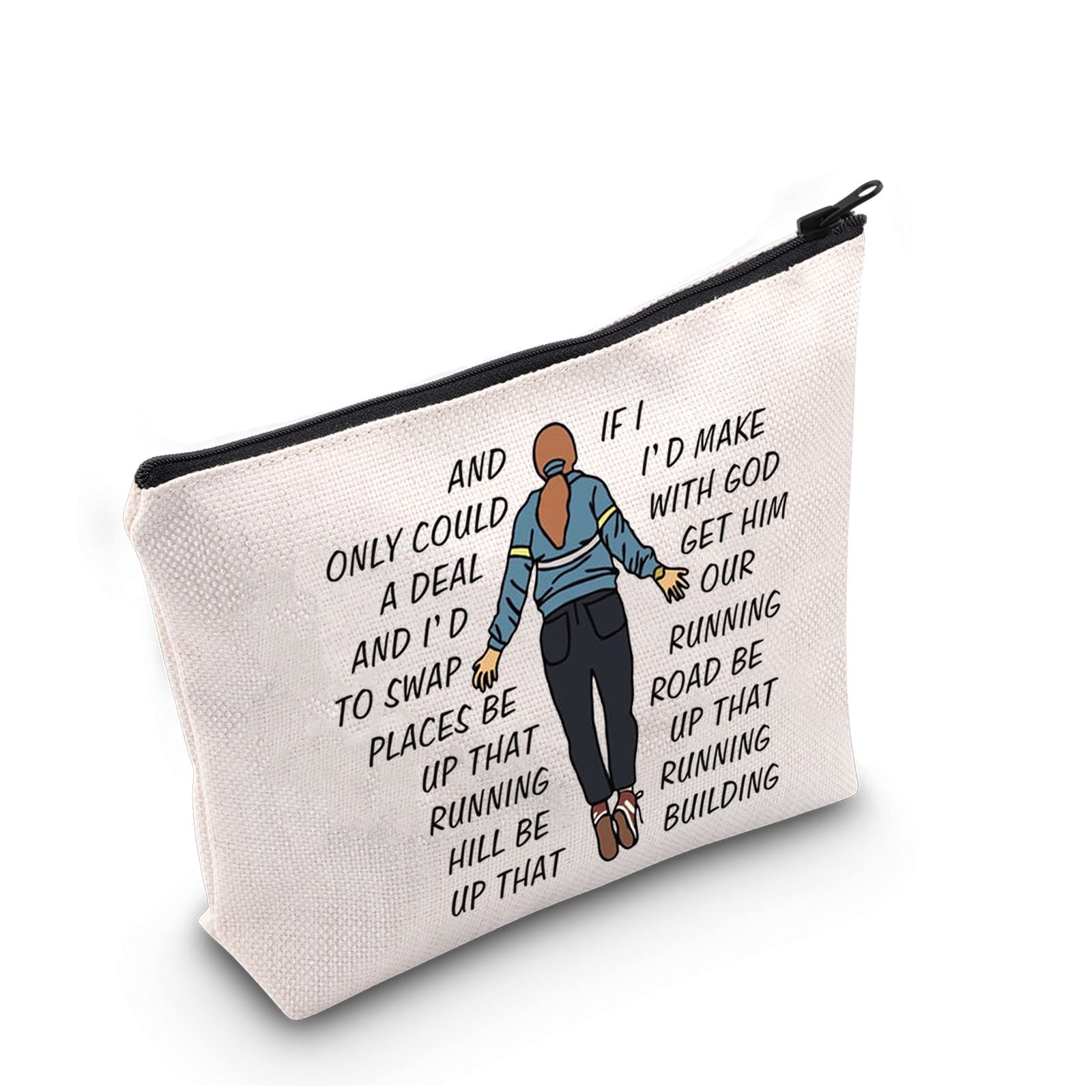 ST4 TV Show Inspired Gift Running Up That Hill Makeup Bag Max Mayfield Cosmetic Bag Max Quotes Gift ST4 Fan Gift Zipper Travel Bag (Running Up That Hill)