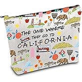 FOTAP California Trip Makeup Bag Cali fornia State Gifts Souvenir Gift Travel Bag Housewarming Gift Vocation Gifts (California)