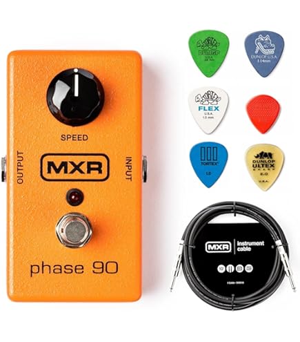 Amazon.com: MXR M101 Phase 90 Effects Pedal BUNDLE with AC/DC