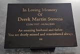 Personalised Granite Memorial Plaque 29x21cm Gold Lettering Crematorium Grave view 5