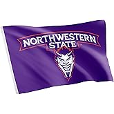 Desert Cactus Northwestern State University NSU Flag - 3 x 5 Feet Demons Banner, Indoor/Outdoor Durable Fabric, 100% Polyester Design (Style 1)