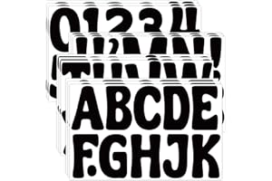 STICEARD 150 PCS Letter Stickers Large Bulletin Board Letters Alphabet Number Stickers Vinyl Waterproof Self-Adhesive Stick on Letters for Poster Board Mailbox Crafts Classroom Home Party Decor(Black, 3 Inch)