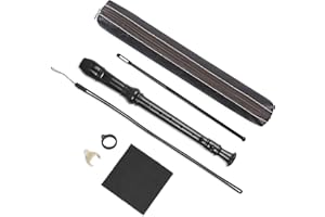 QIELIZI Recorder Instrument for Beginner Adults,8-Hole Soprano Descant Recorder Music Flute with Cleaning Rod & Case Bag For Home Entertainment(6-Black)