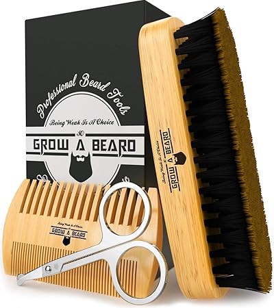 beard comb and scissors set