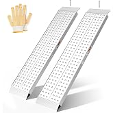 KOLOTOOL 55" L Aluminum Shed Ramps for Lawn Mowers, 3000LBS Capacity, 2PC | Gentler Incline, Anti-Slip Surface for Riding Mower, ATVs, Snow Blowers &amp; Yard Carts, Bridges Shed Door Lips &amp; 6"-18" Steps